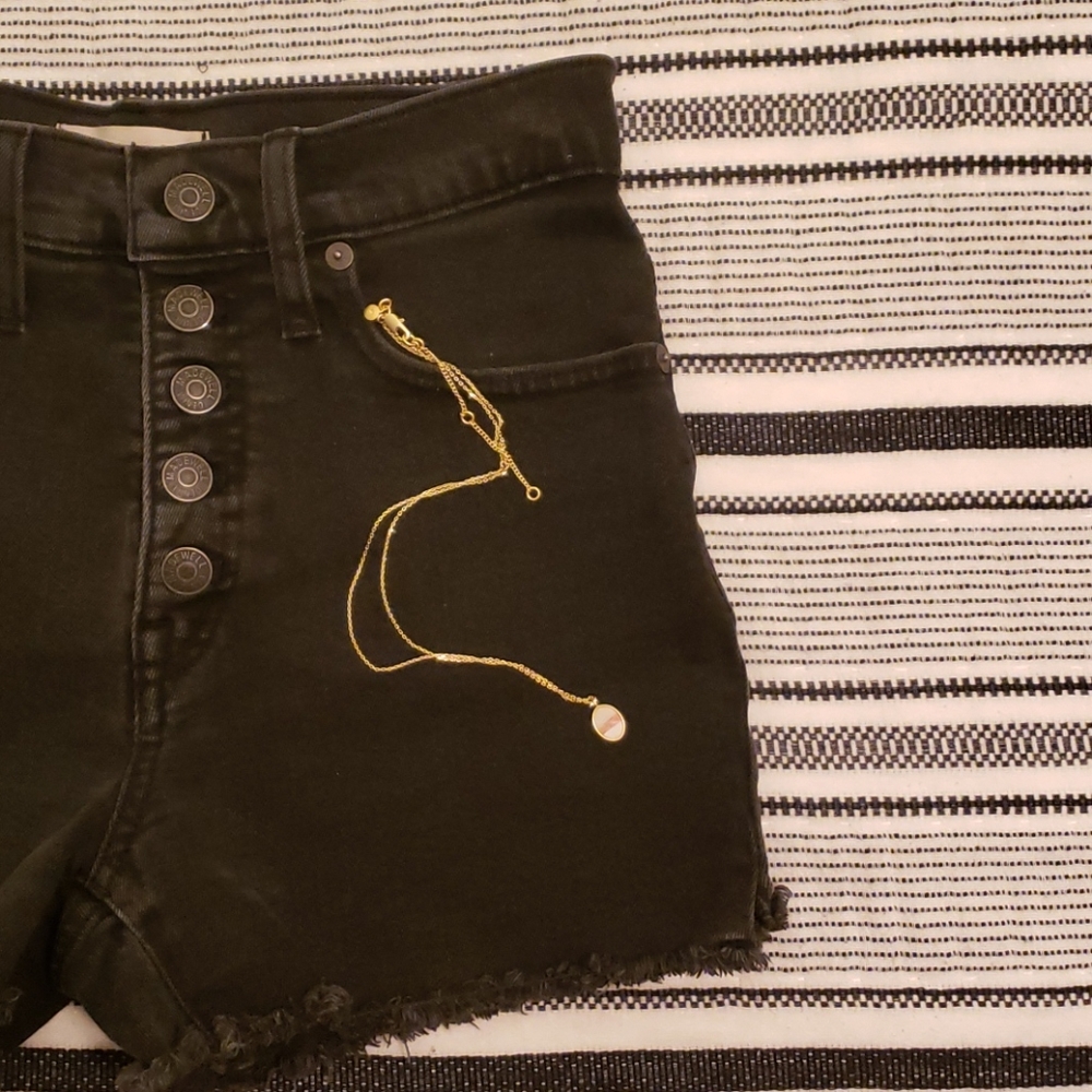 Madewell High Rise Button Fly Denim Shorts